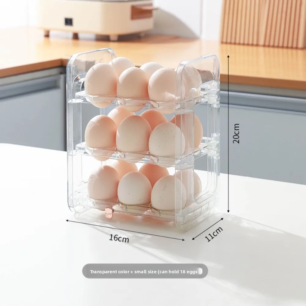 Household Egg Storage Box Portable Multi-Layer Egg Rack Holder Large Capacity Convenient Egg Tray Organizer Kitchen Dedicated