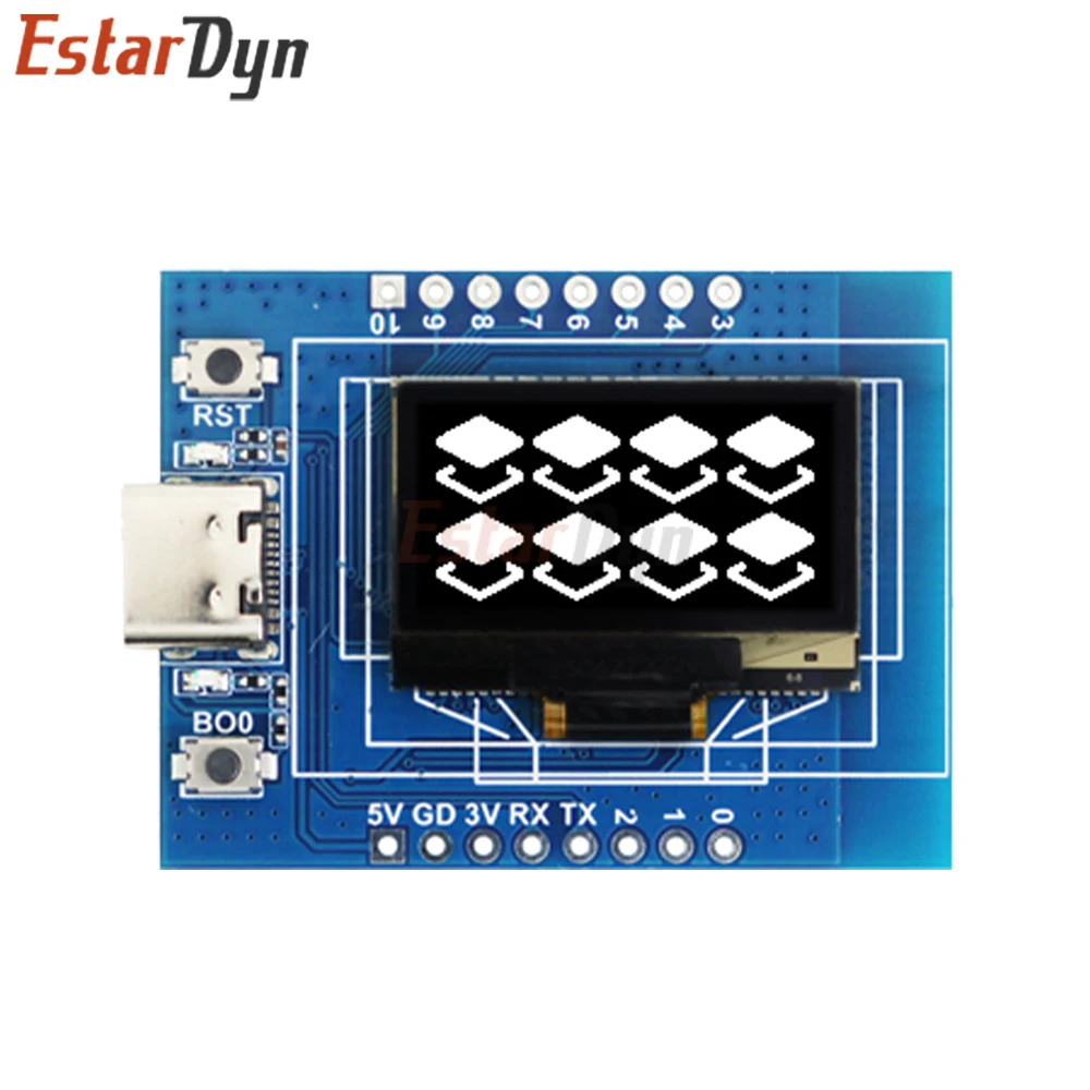 ESP32-C3 IoT Board 0.96 Inci Layar OLED WiFi Bluetooth Antena Keramik Modul Mikrokontroler untuk Rumah Pintar Arduino ESP32-C3