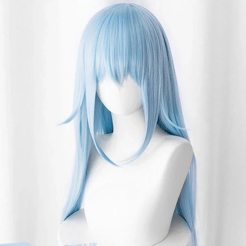 That Time I Got Reincarnated Cosplay Wigs Rimuru Tempest 70cm Long Blue Hair Role Play Tensei shitara Slime Datta Ken Wig