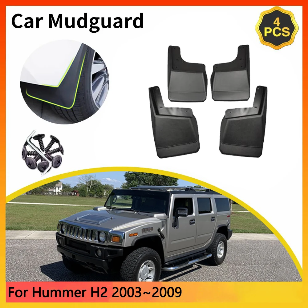 For Hummer H2 2003~2009 2004 2005 2006 2007 2008 Car Mudguards Mudflap Mudguard Splash Guards Mud Flaps Fender Auto Accessories