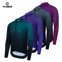 YKYW Winter Men's Bicycle Jackets Thermal Fleece Long Sleeves Pro Cycling Jersey Keep Warm Coat Road Bike MTB Sports Clothing