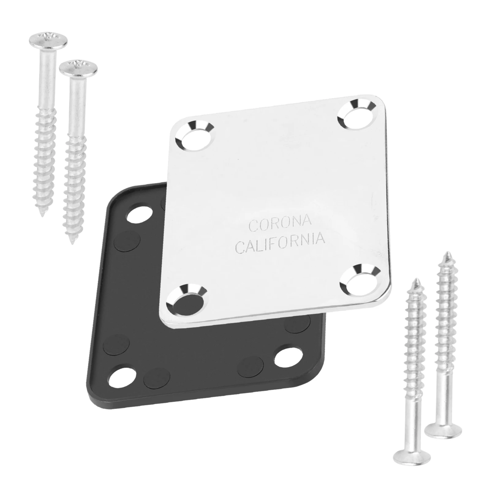 Stainless steel guitar neck joint plate Electric Guitar Neck Joint Board 4 Holes with Screws Pattern Random