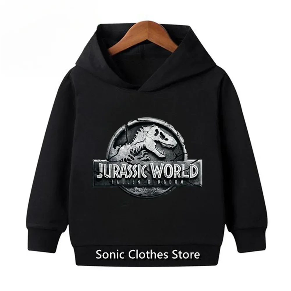 Jurassic World felpa con cappuccio dinosauro stampa Jurassic Park felpa con cappuccio vestiti ragazzi bambini top ragazze maglione bambini 3-14 anni