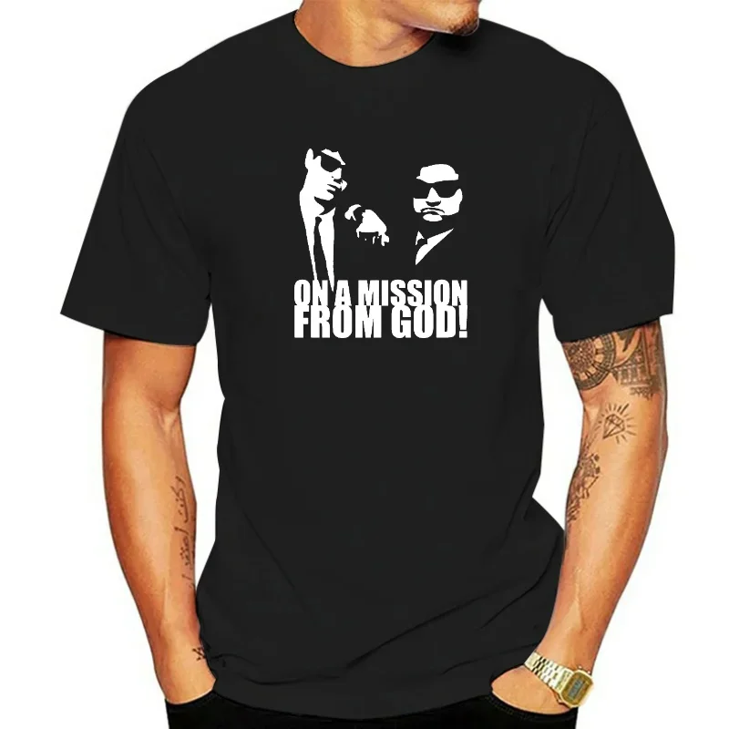 LE On A Mission From God Inspired by Blues Brothers graphic t shirts mens clothing