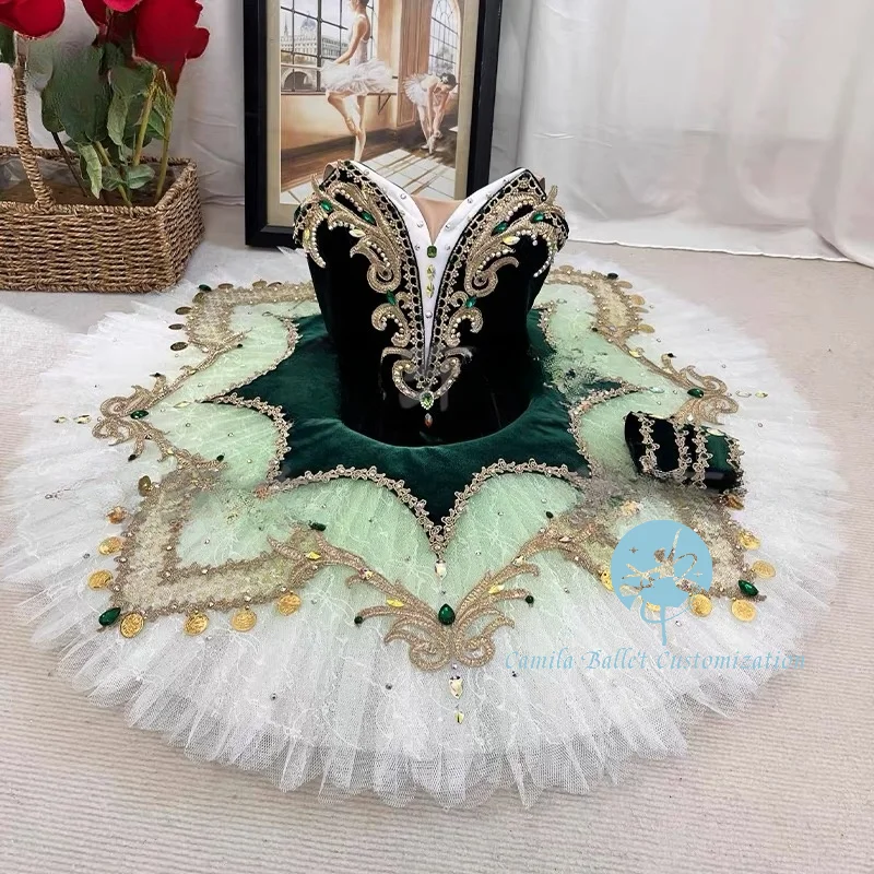 

High-end new customized Esmeralda Little Swan ballet performance competition TUTU skirt for adults and children