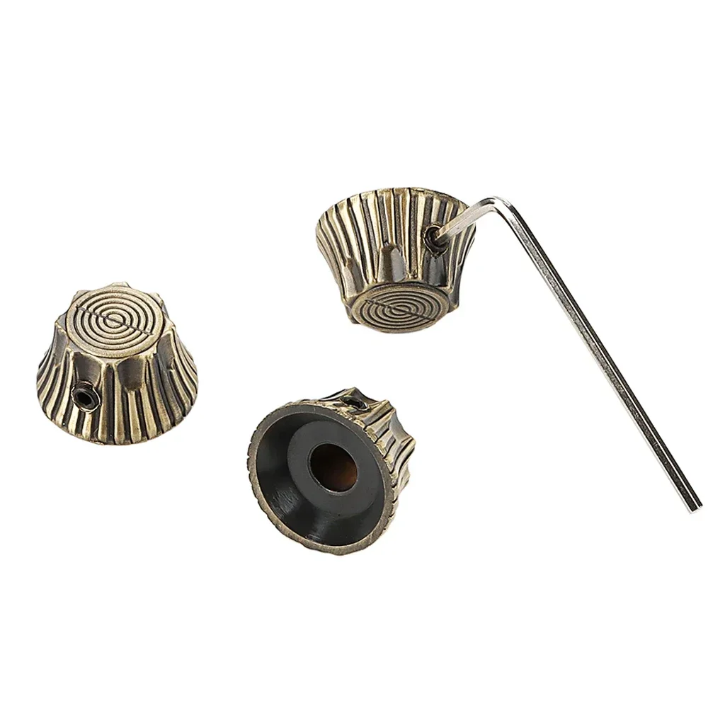 Black/Silver/Gold Electric Guitar Knob Potentiometer Cap Guitar Part Tone Volume Stringed Instruments Guitar Accessories 3pcs