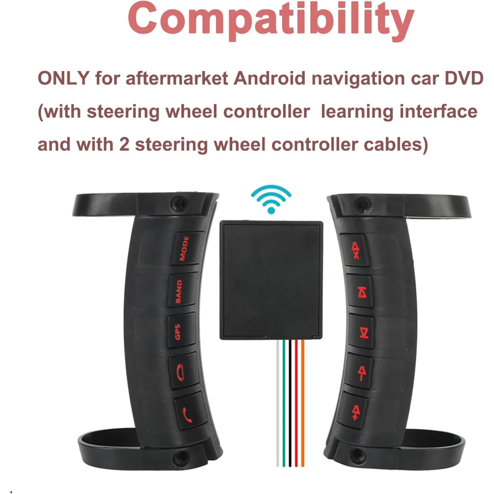 For Radio DVD GPS Andriod Player 10 Keys Car Steering Wheel ButtonsLED Back Light Bluetooth  Wireless Control Switch Accessories