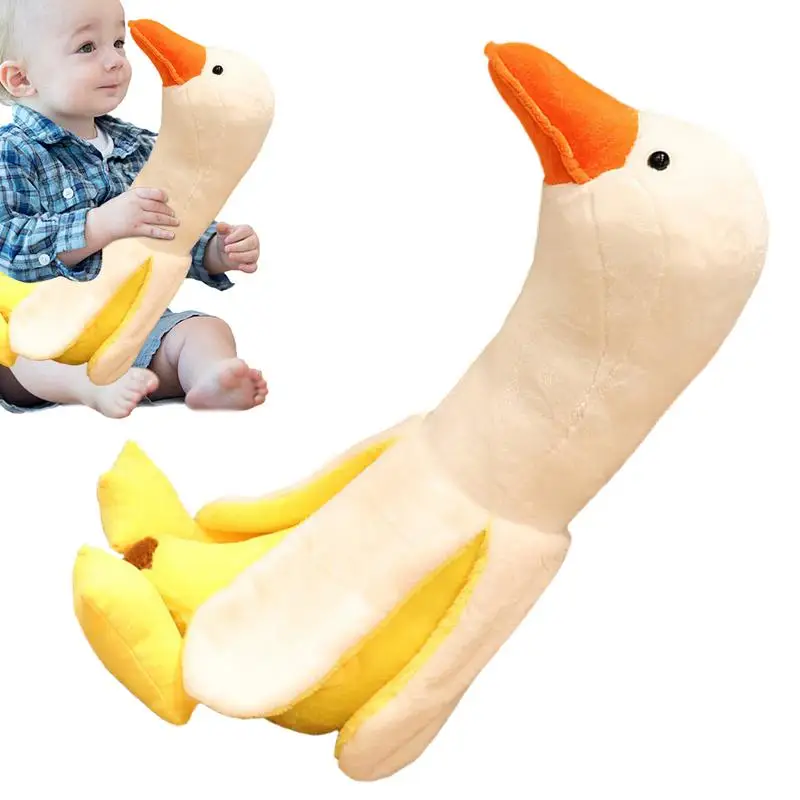 Banana Duck Plush 19.7 Inch Cute Weird Plush Banana Duck Funny Kids Plush Doll Toys Duck Stuffed Animals For Friends Family And