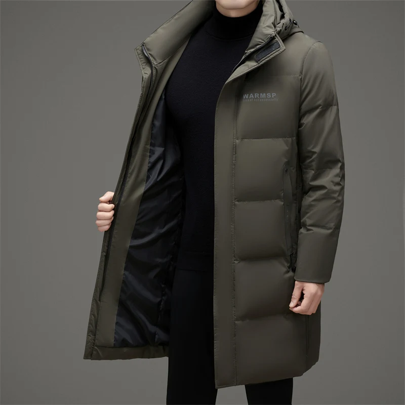 Yeae abnehmbarer Hut Herren Daunen jacke Designer kleidung Herren Enten Daunen lange Polsterung gepolstert 2024 Winter jacke für Herren Herren mantel