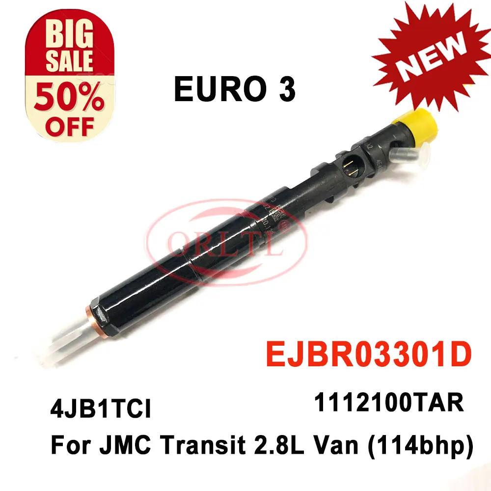 ORLTL EJBR03301D 3301D Diesel Common Rail Injector Nozzle EJBR 03301D for Delphi JMC Transit 2.8L Van (114bhp) EJB R03301D