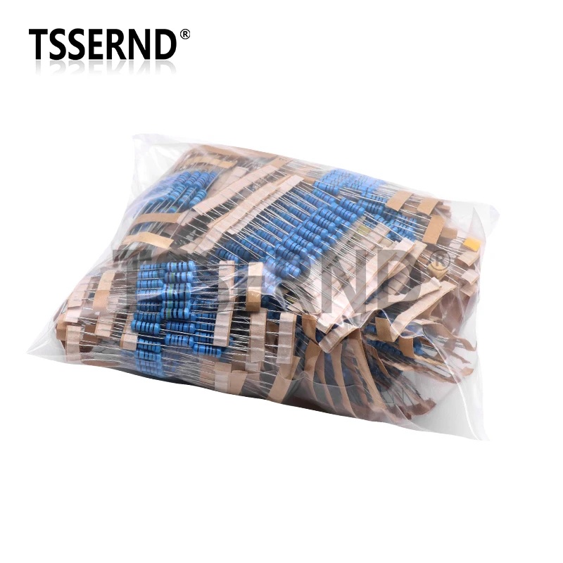 1220pcs 1W Metal Film Resistor Kit 1% 0.33R - 2.2M ohm 122ValuesX10pcs Resistance Set Assortment Pack