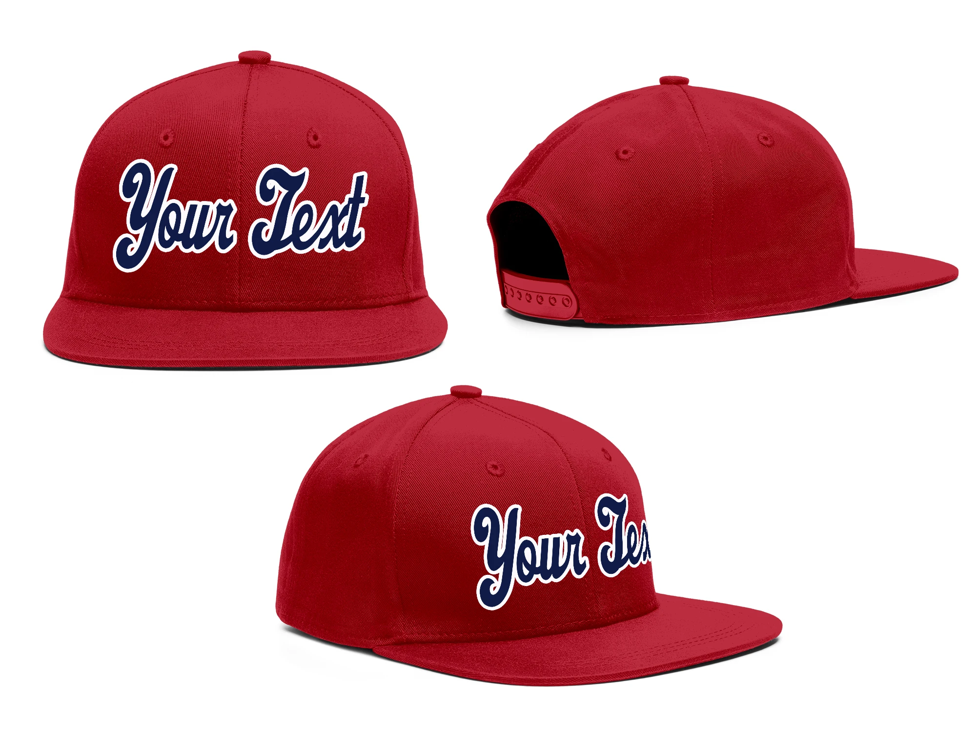 3 Pieces Top Quality Flat Brim Cat Custom Snapback Adjustable Baseball Cap Embroidery Your Name Show Hip Hop Cat for Men/Women