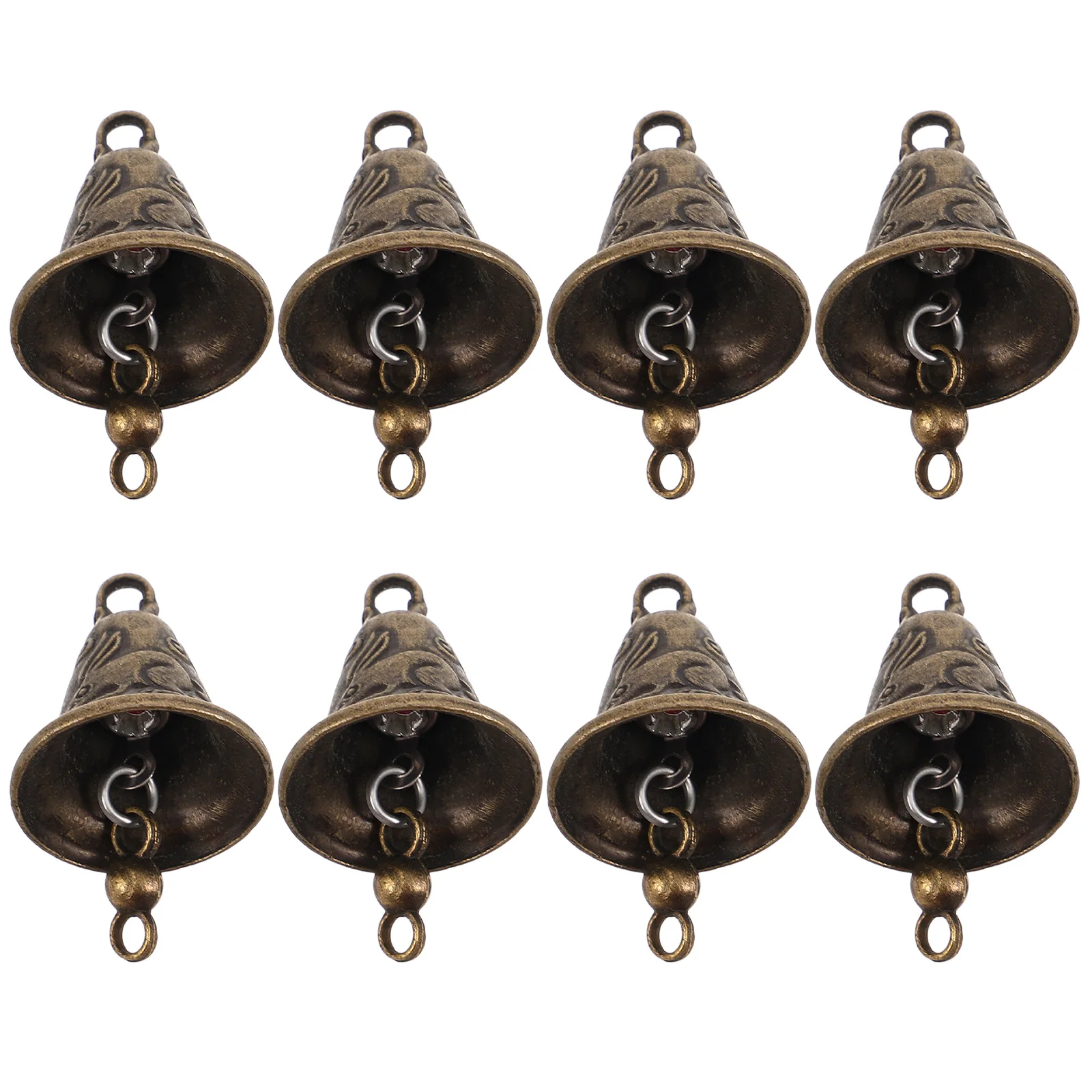 

11pcs Feng Shui Bells Metal Vintage Decoration Hanging Jingle Bell Pendant Crafting Wind Chime Collection Gift