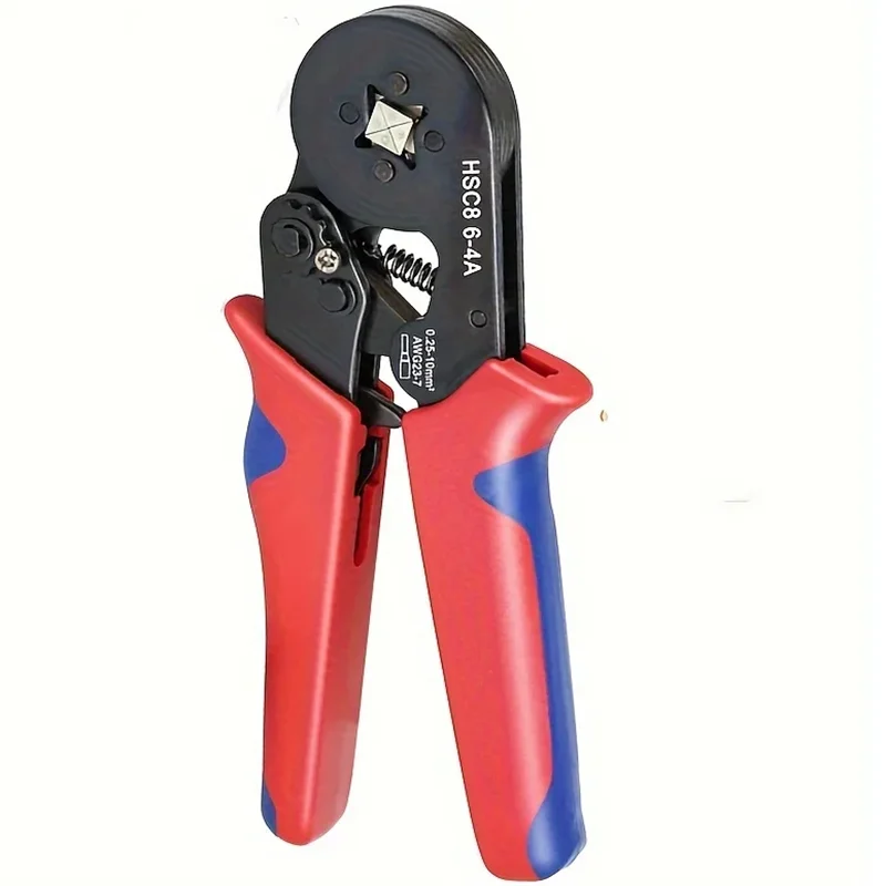 HSC8 6-4 Crimper Plier 0.25-10mm² 23-7AWG Ferrule Tubular Terminal Crimping Clamp Set Electrician Tool