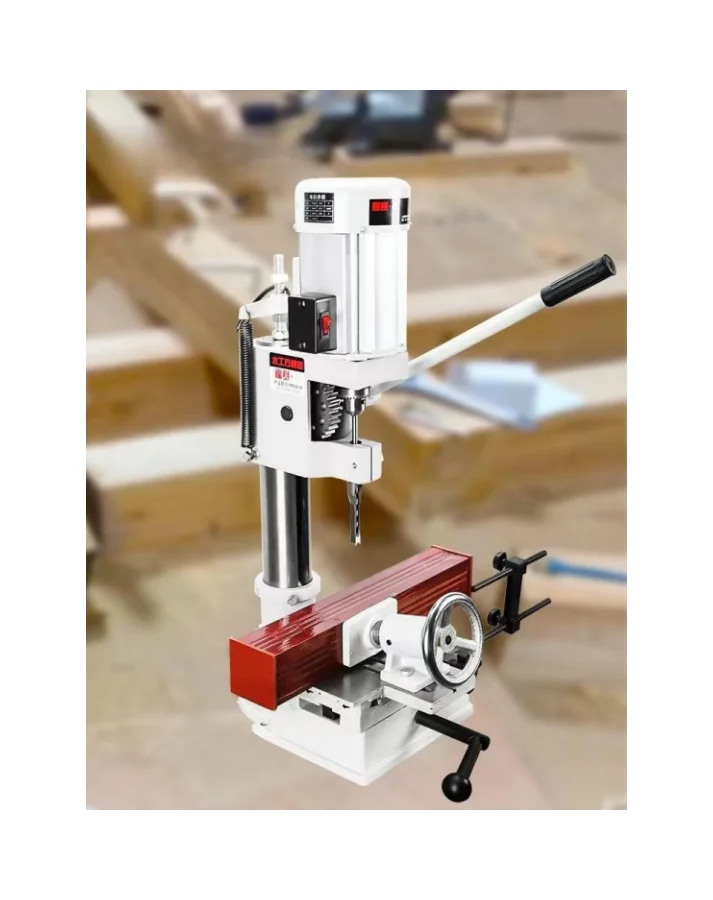 Small Wood Drilling Machine Bench Drill Press for DIY Woodworking Projects Heavy Precision Drill Stand for Hobbyists and