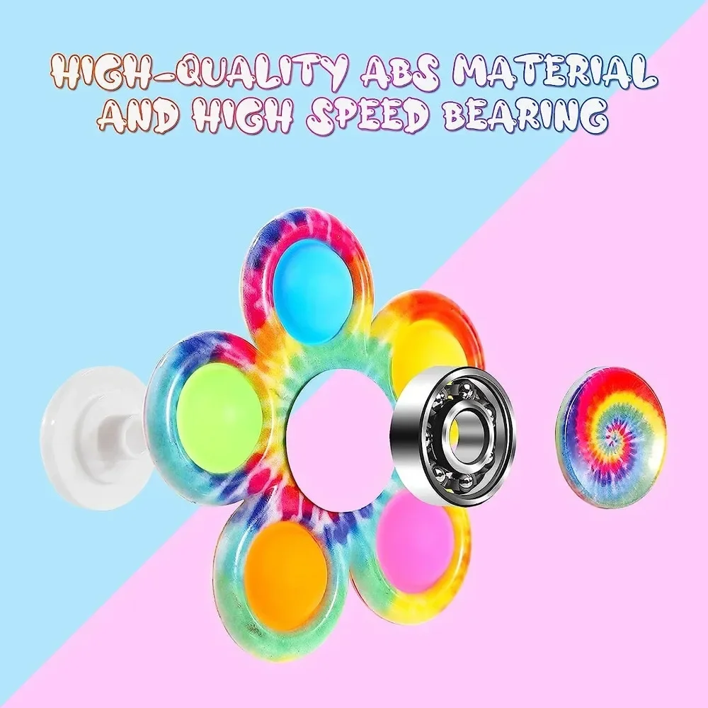 AGUGHT DYE-Fidget Spinner Pop Finger Toys pour Enfants, Push Bubble Hand Spinner pour TDAH, Anlande Soulignée, Instituts Cadeaux Sensoriels