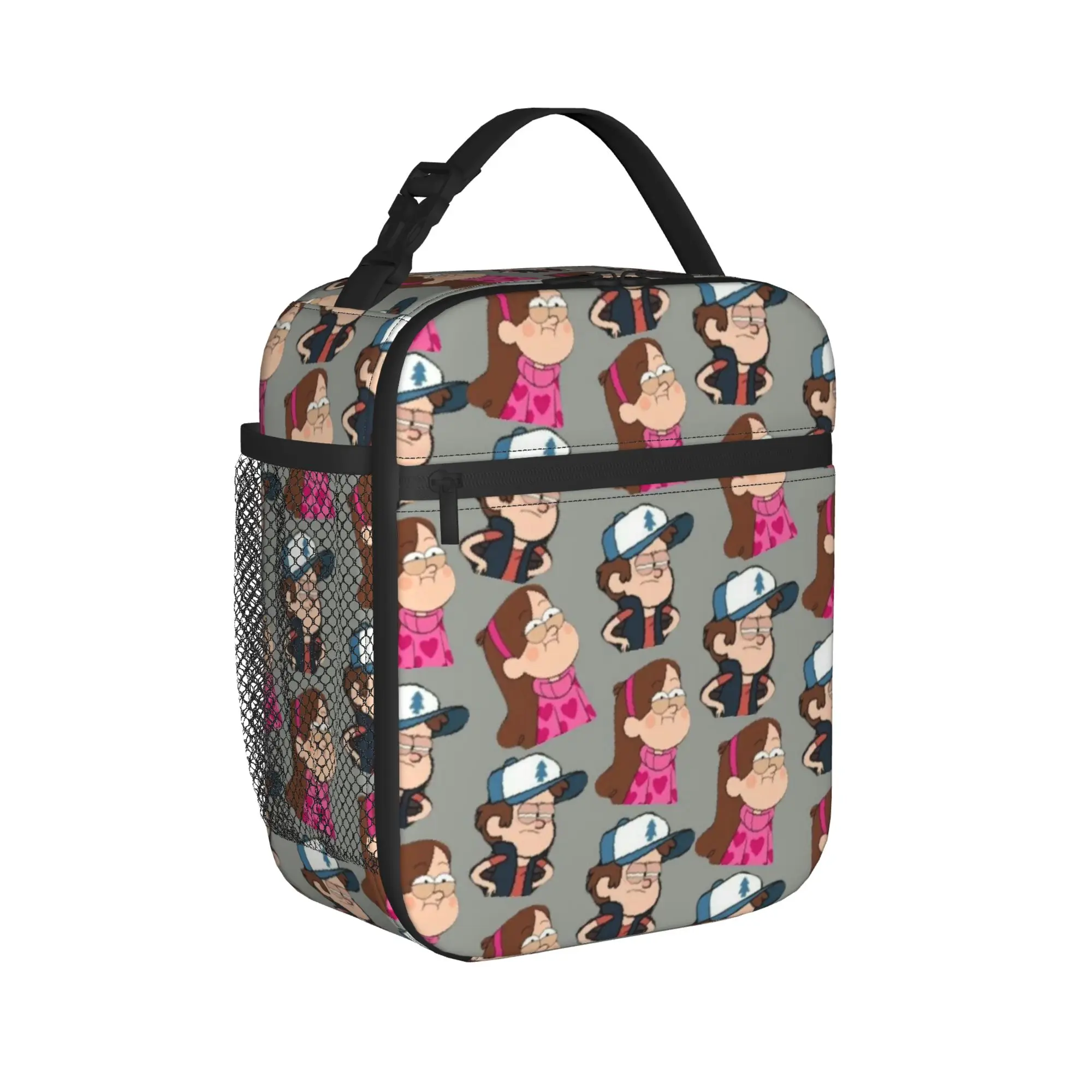 Gravitys Falls Thermal Insulated Lunch Bags for Travel  Portable Food Bag Men Women Thermal Cooler Lunch Boxes