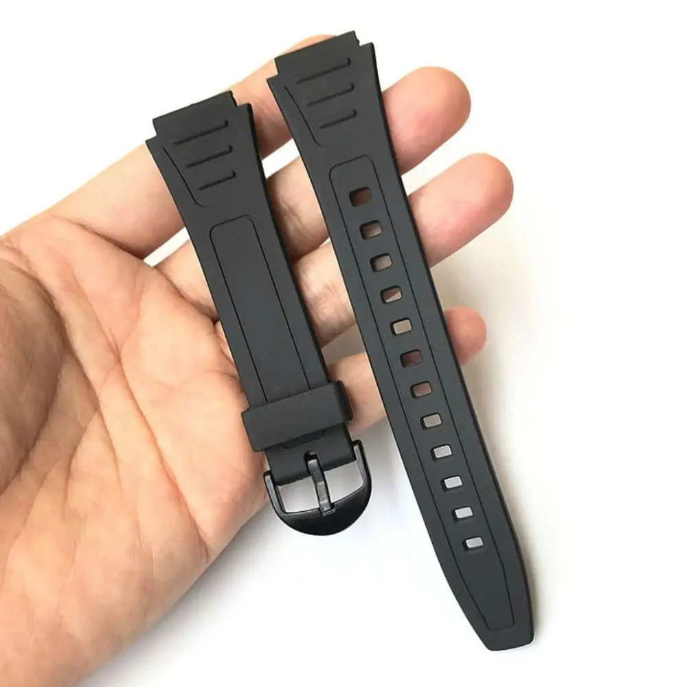 남녀공용 스포츠 실리콘 스트랩 핀 버클 실리콘 시계 손목 밴드, 카시오 G 쇼크 W-800H W-217 AQ-S800W 소프트 시계 밴드