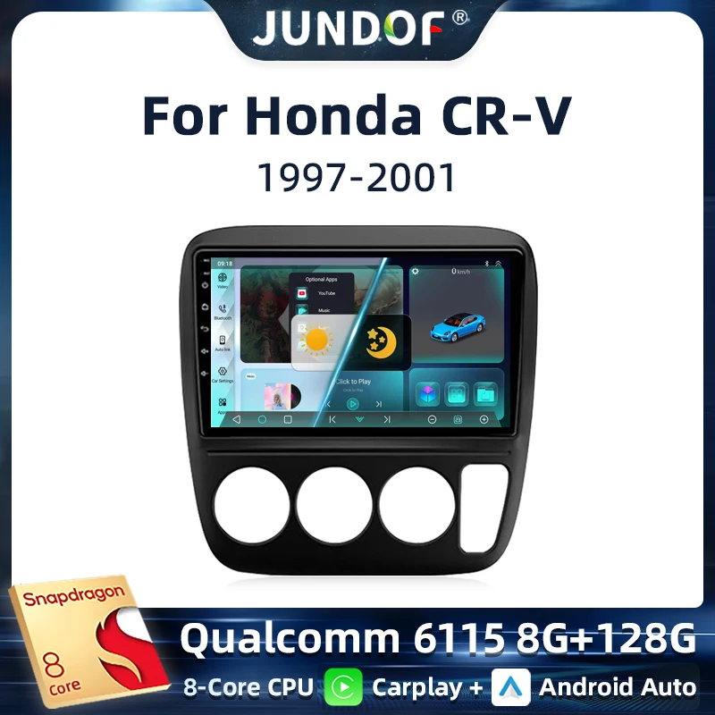 

Android 13 Car Radio For Honda CRV CR-V 1995 1996 1997 1998 1999 2000 2001 Multimedia Stereo Video Player QLED 4G WIFI Qualcomm
