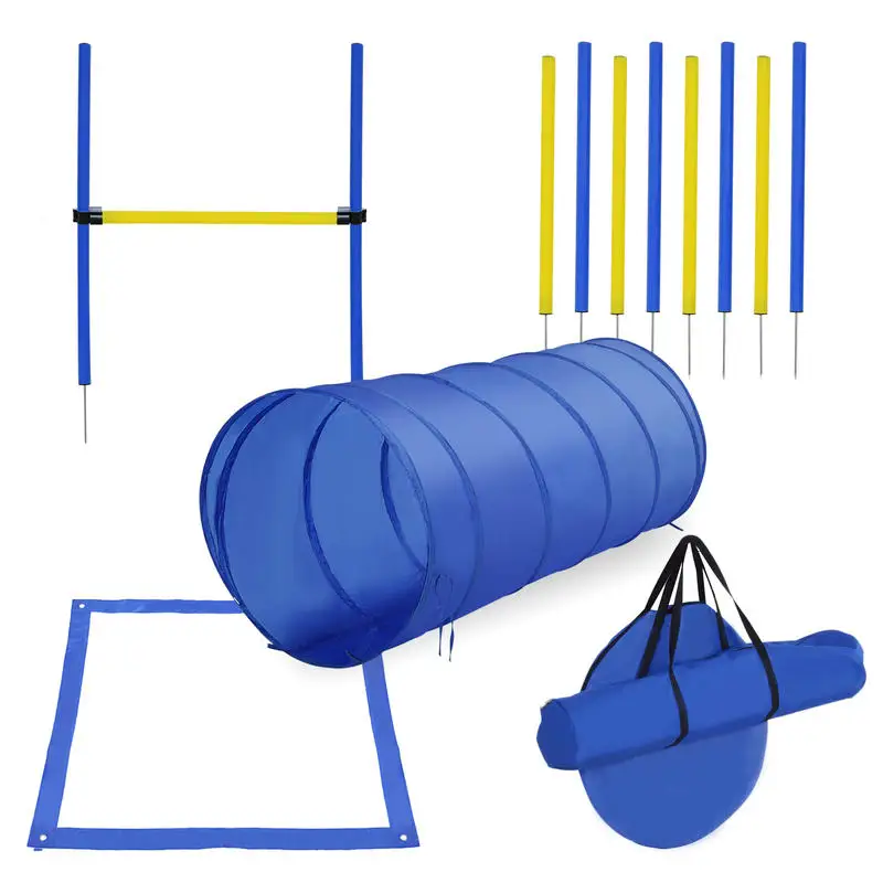 

Backyard Competitive Dog Agility Training Kit Obstacle Course Equipment