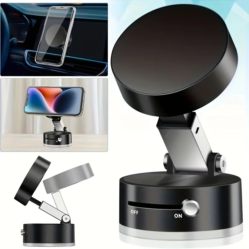 

Multifunctional Vacuum Magnetic Suction Cup Phone Holder Portable Foldable Double Side Universal Mount Holder Car&Desk Holder