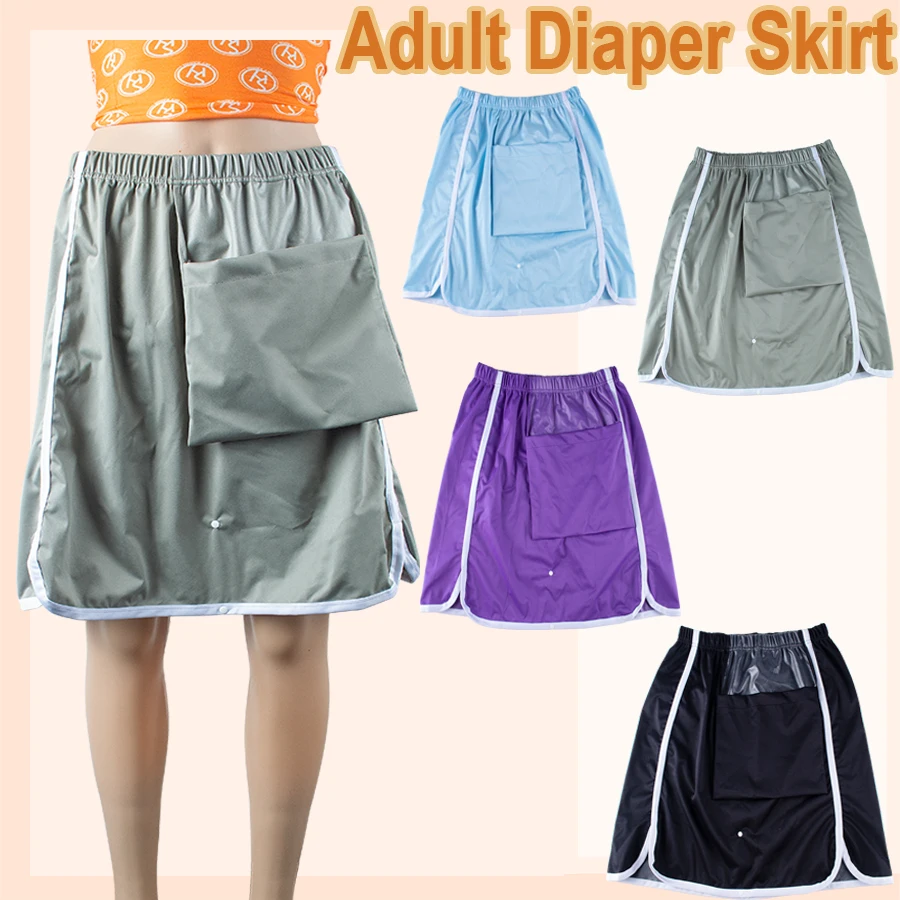 1pc Washable Adult Diaper Pant S, TPU Coated Waistband with Elastic Design and Large Capacity Pocket, Foldable, Machine Washable