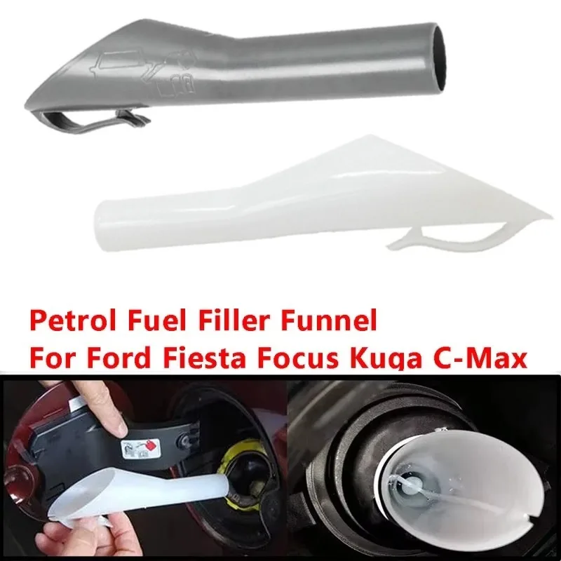 Embudo de llenado de combustible de gasolina, plástico blanco, apto para vehículos Ford b-max, c-max, Ecosport, Fiesta, Focus, MK III, Grand c-max,