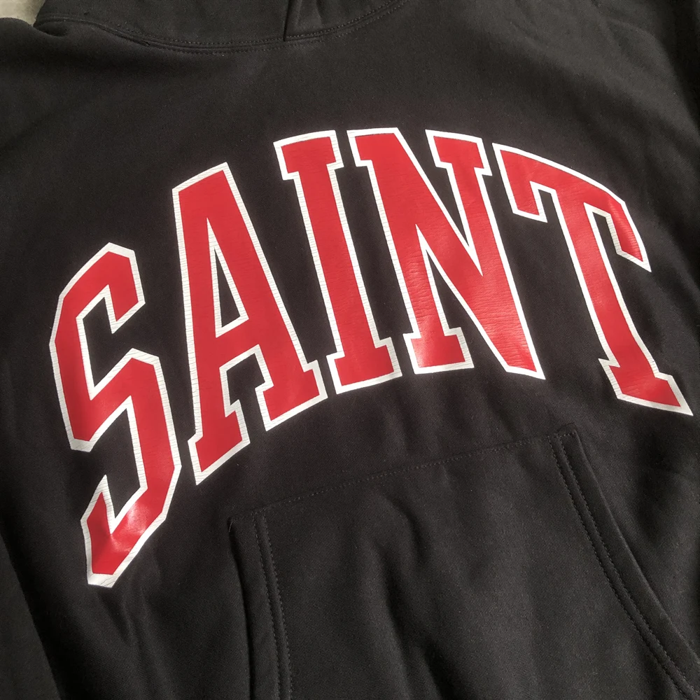 Saint of Michael Mode beste Qualität Vintage bedruckte Tops lässig Sweatshirt lose übergroße Pullover 100% Baumwolle Hoodie für Männer