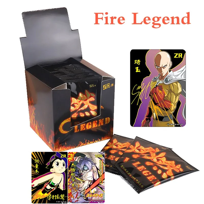 Fire Legend Cards Coleção Anime Figuras Ptr Rare Card Criança Kids Birthday Gift Game Cartões Brinquedos de mesa para a família Natal