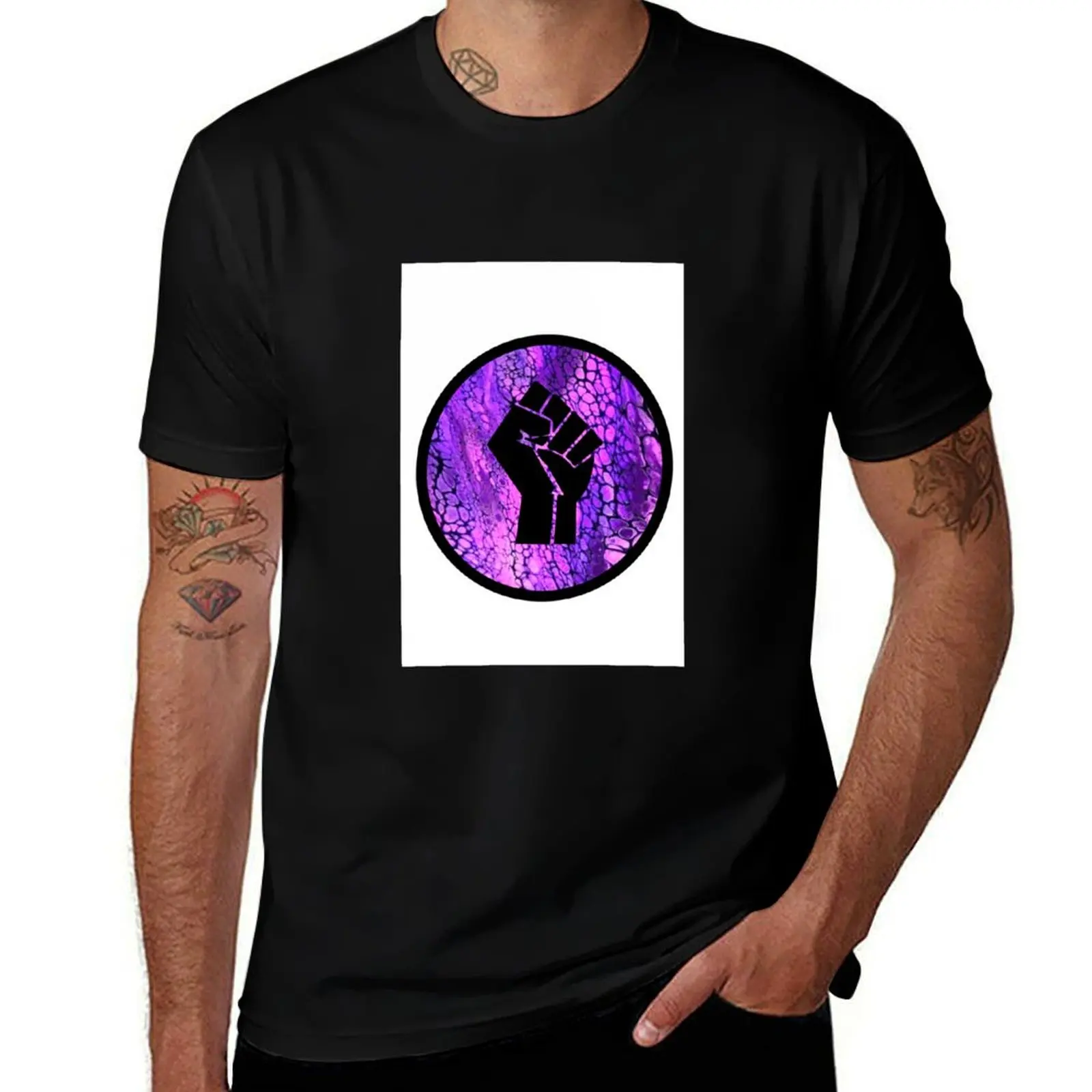 Purple Blm Fist T-Shirt Performance Dry Fit T-Shirt-image