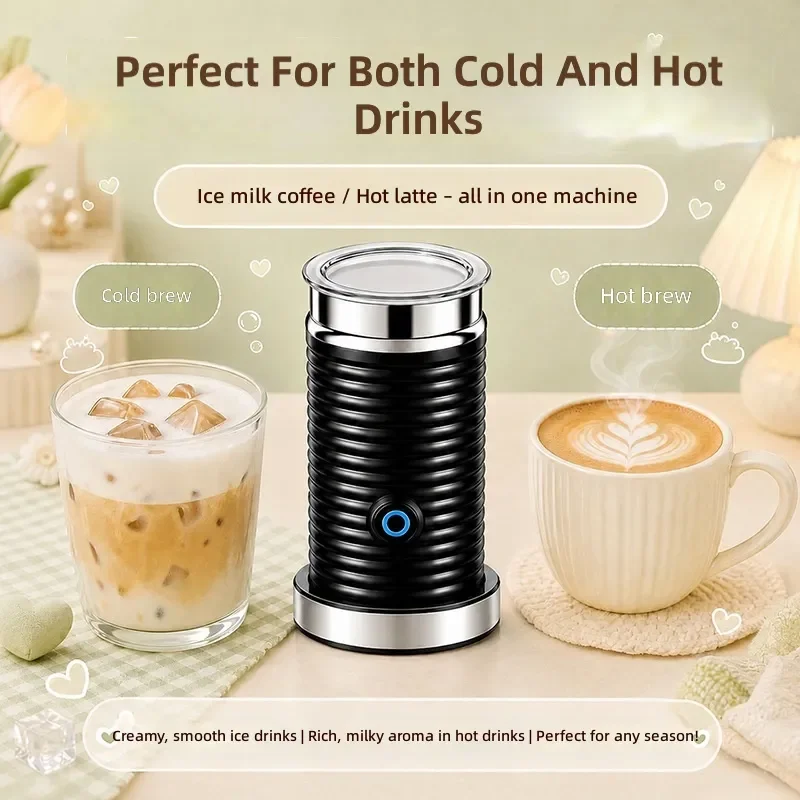 for Electric Milk Frother Small Household Fully Automatic Hot and Cold Coffee Latte Milk Foaming Machine