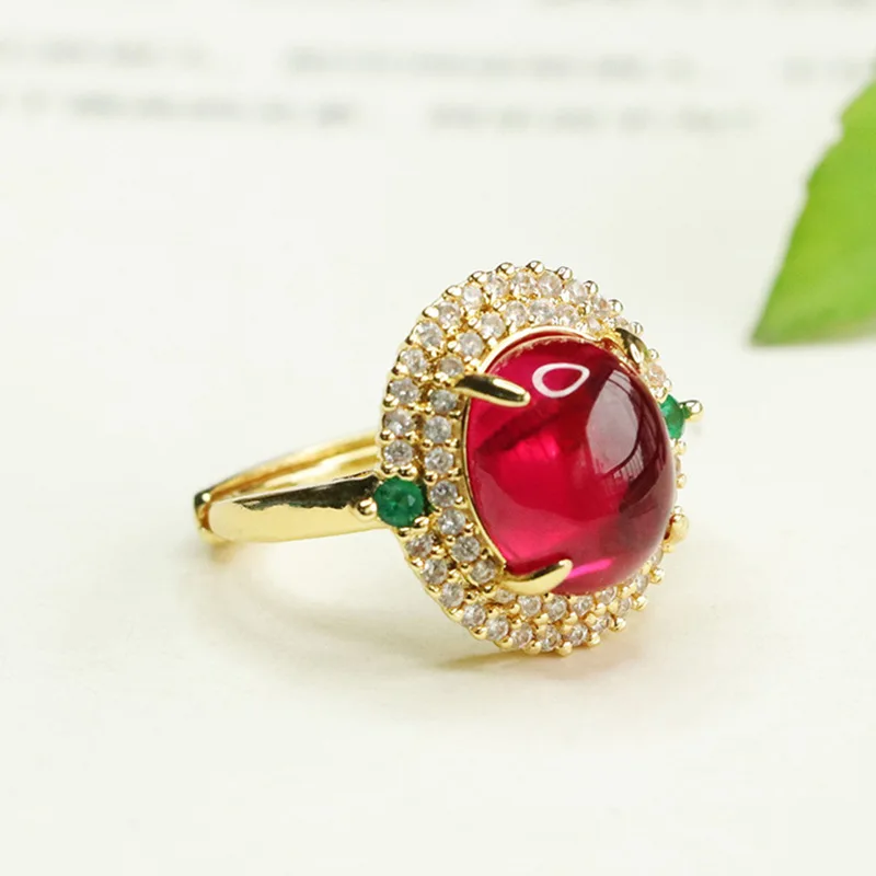 Cultivate Ruby Ring Ruby Finger Ring High-end Jewelry