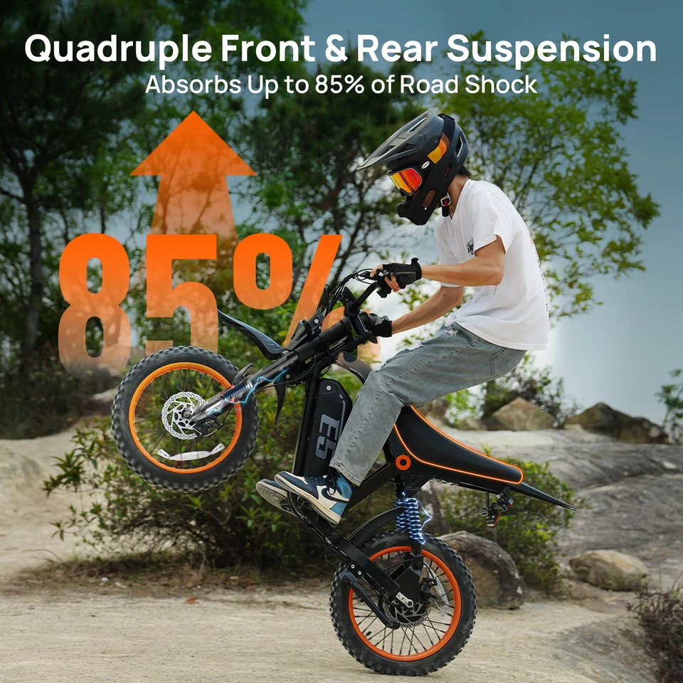 URLIFE 750W Electric Bike for Adults, 48V 20AH Removable Battery 20MPH 50-Miles Range Electric Off-Road Mountain Motorcycles image 7