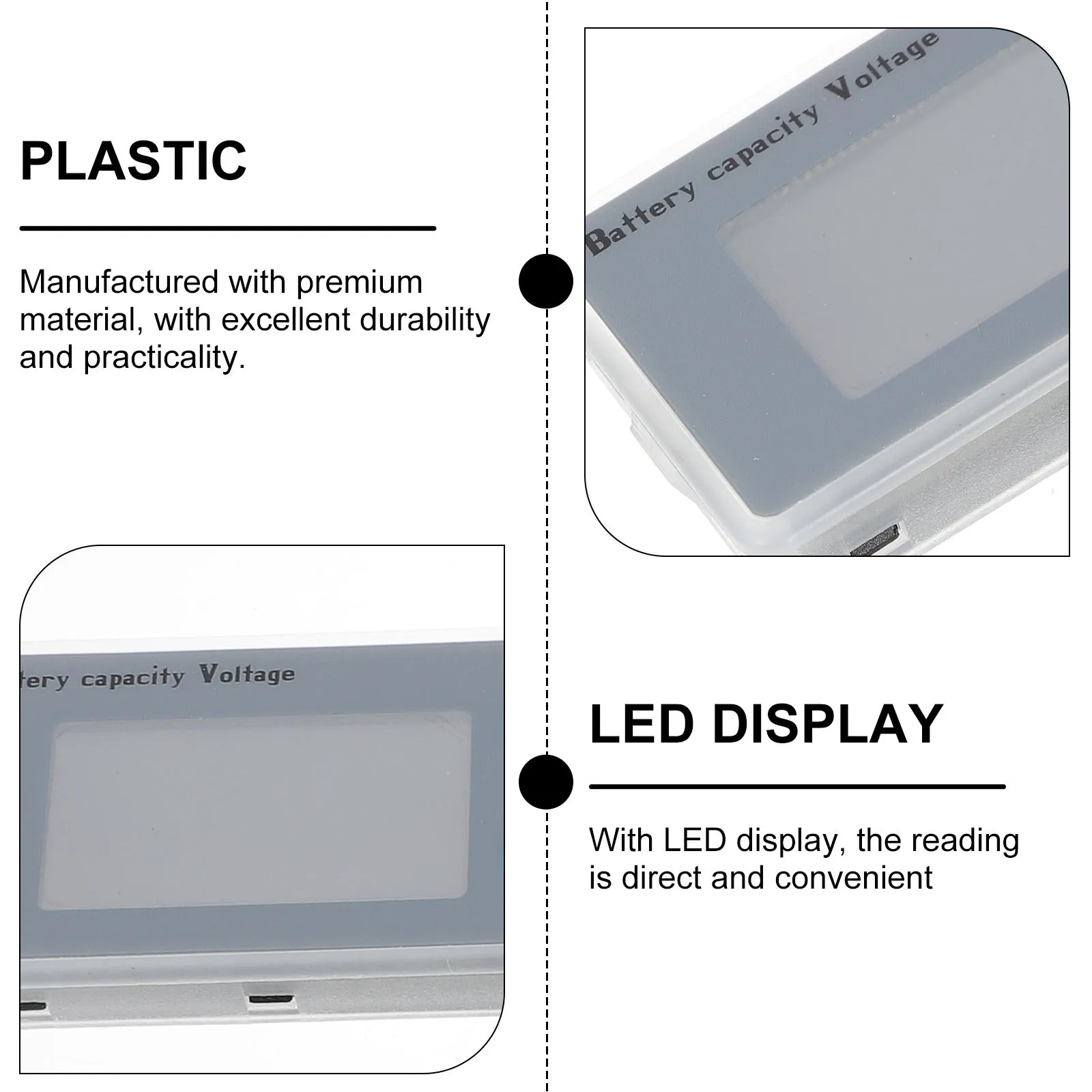 

1Pcs Level Indicator Portable Lightweight Easy Install Remove Motorcycle E Bike Power Monitor Gauge Display