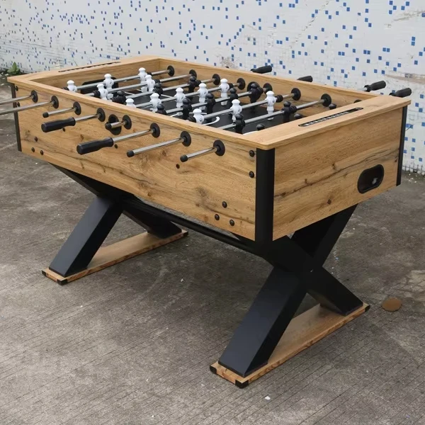 

Professional 55-Inch X-Length Foosball Table with Wooden Design Made of Wood and Metal Material for Christmas Competition Use