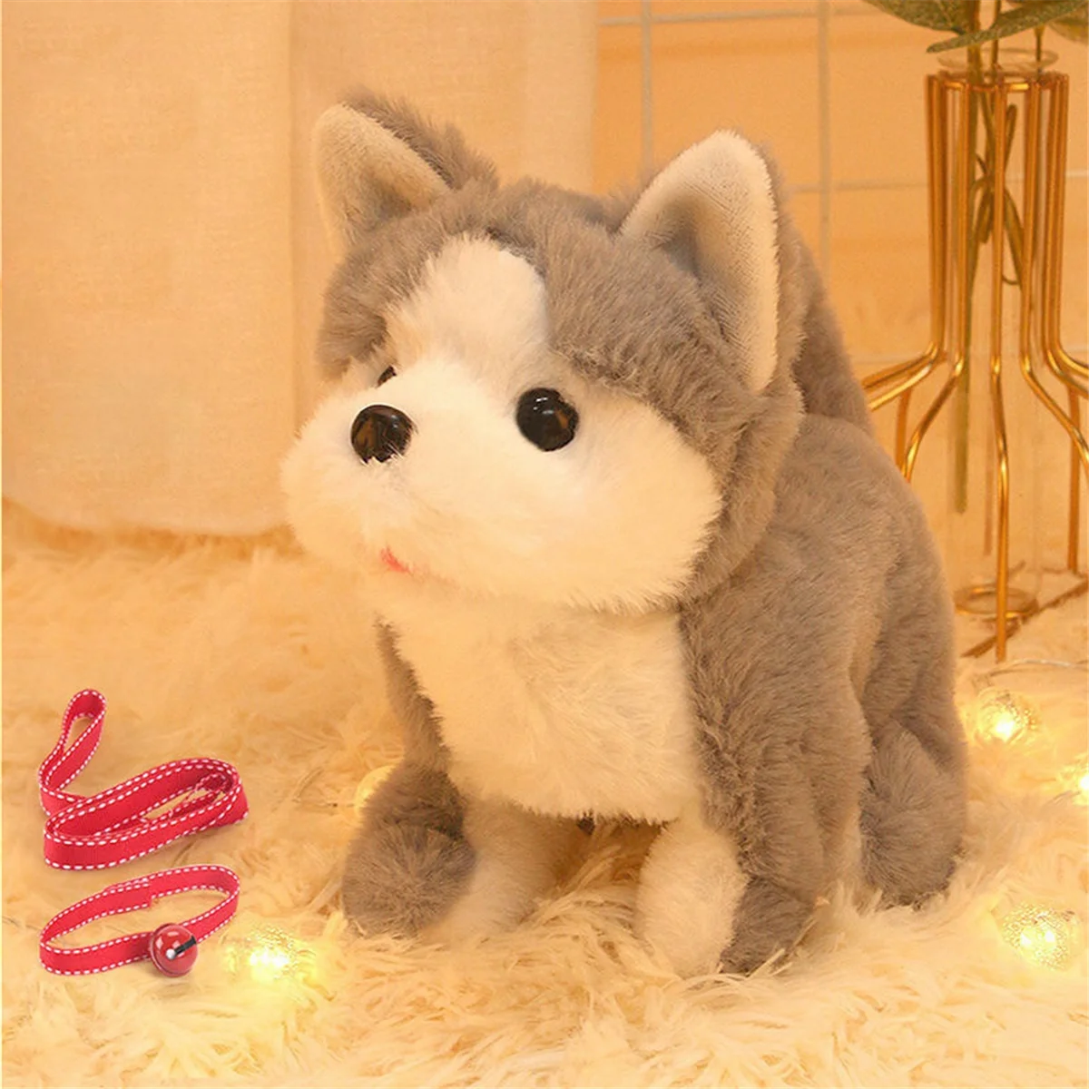 E Baby Toy Dog That Walks Barks Tail Wagging Plush Interactive Electronic Pets Puppy Toys dla dziewczynek Chłopcy Urodziny