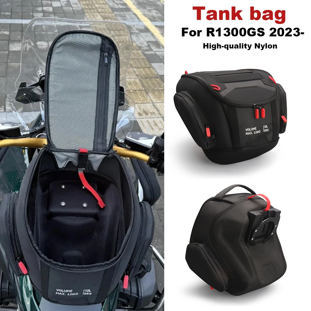 

﻿ Tank bag 12L For BMW R1300GS GS1300 R 1300 GS R 1300GS 2023 2024 2025 Motorcycle Accessories Storage bag Luggage black kit