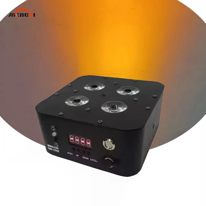 Indoor 4x15W RGBWAUV UV 6IN1 Par LED Wireless Battery Projection Lights