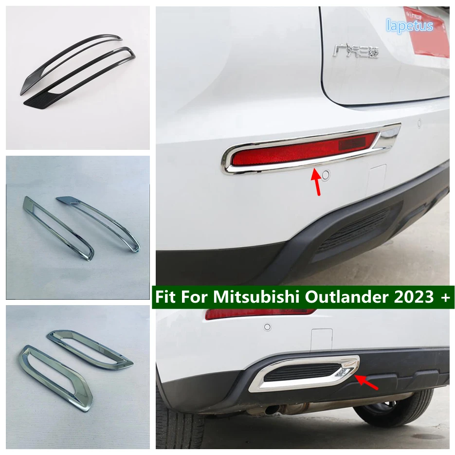 

Rear Bumper Fog Light Lamp Eyelid Eyebrow Decoration Frame Car Styling Cover Trim For Mitsubishi Outlander 2023 2024 Accessories