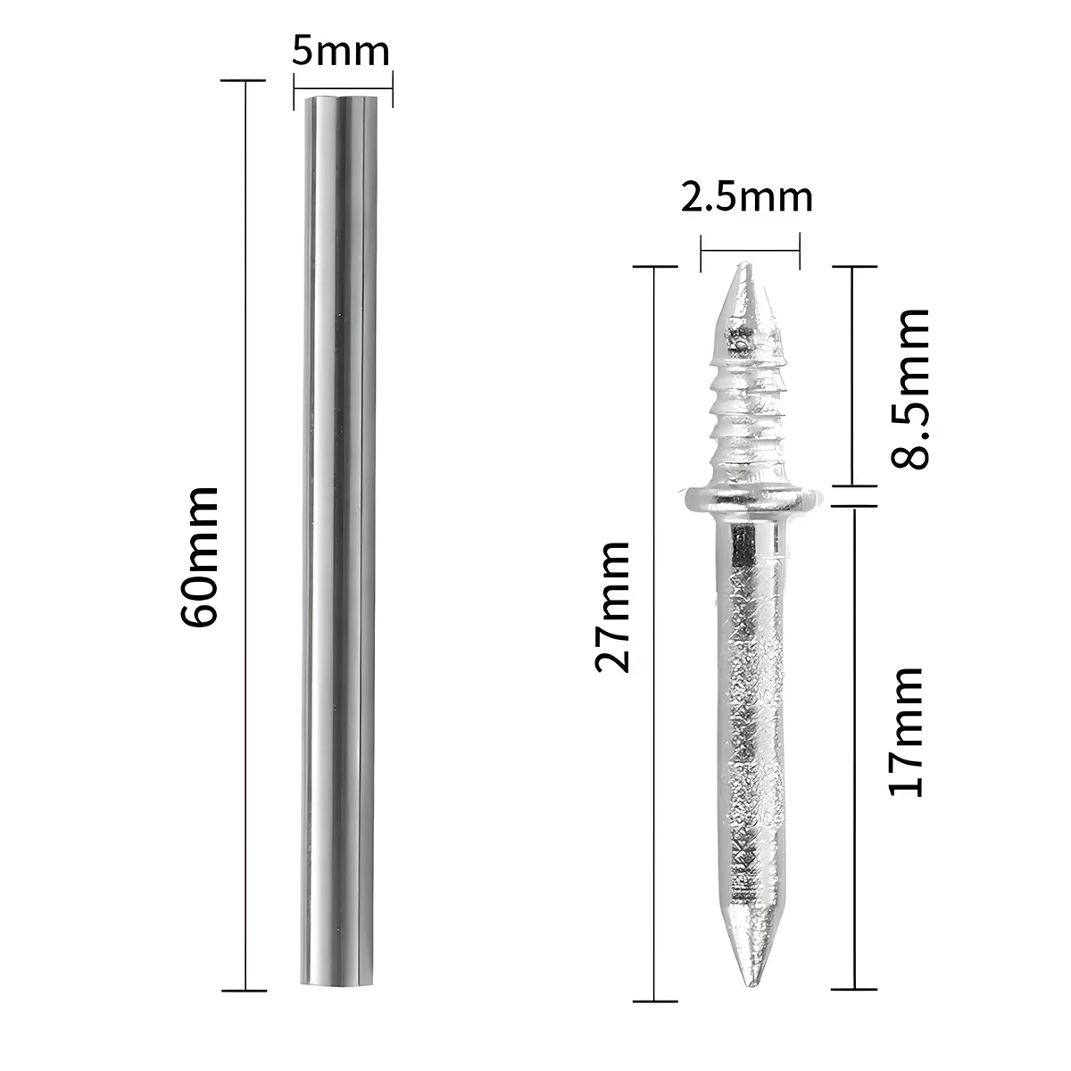 50pcs Double Headed Skirting Thread Seamless Invisible Screws Nail-SpecificSleeve Tool 50 Traceless Nails +1 Installation Sleeve