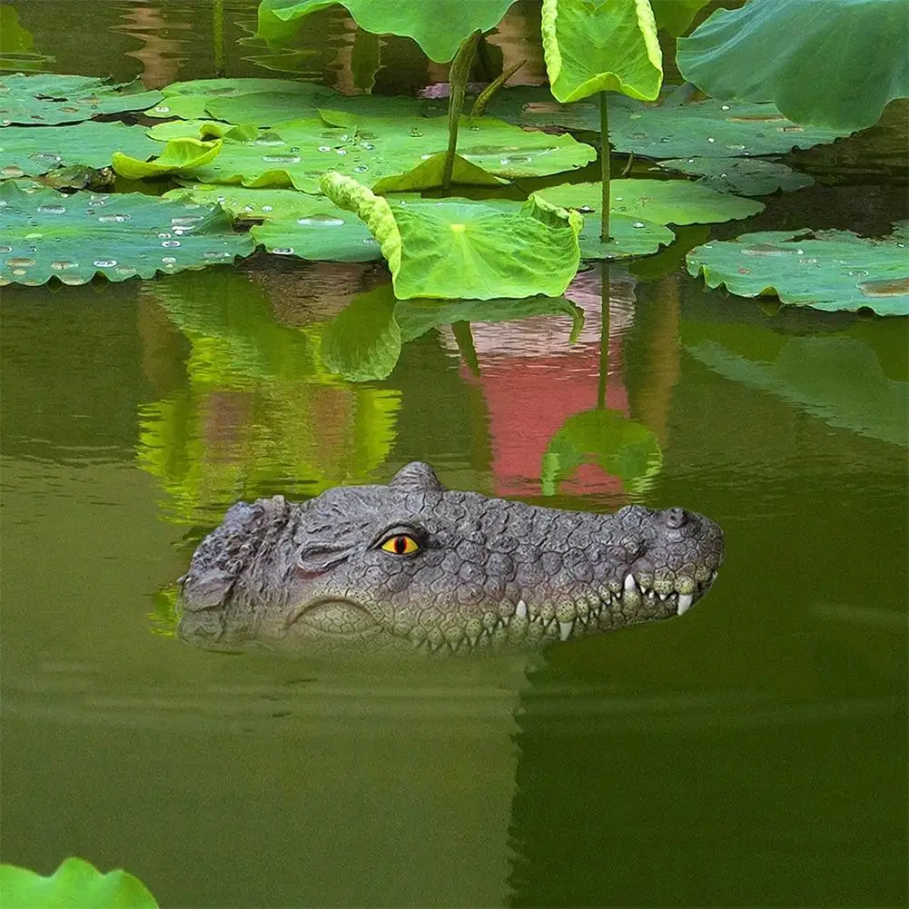 Simulation Alligator Floating Crocodile Head Decoy Water Bait For Outdoor Pool Alligator Decoy Garden Accessories