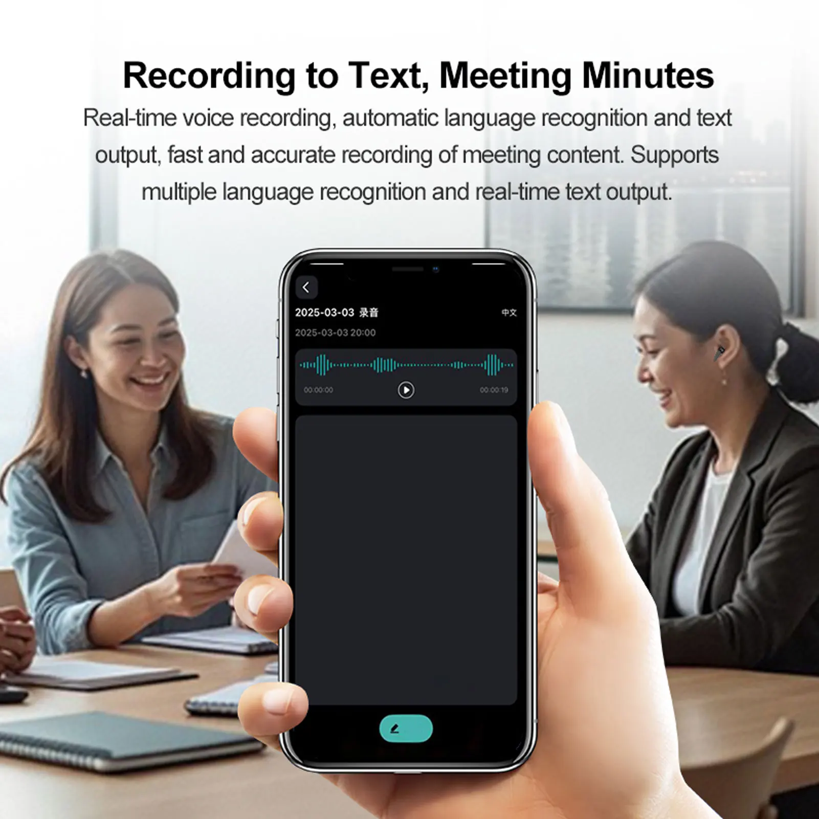 سماعات أذن للترجمة بالذكاء الاصطناعي 164 لغة في الوقت الحقيقي 7 أوضاع جهاز ترجمة سماعات الرأس اللاسلكية بلوتوث