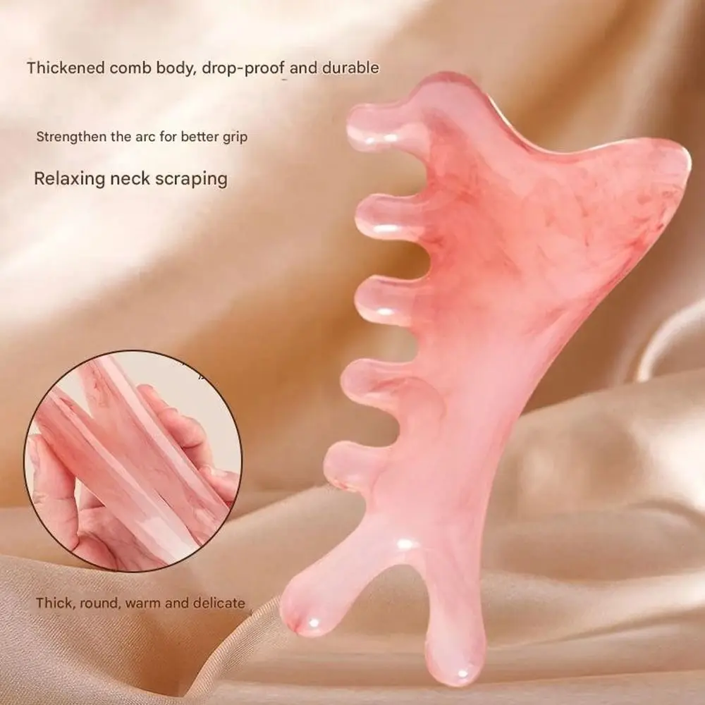 

Gifts 4-in-1 Massage Comb Multifunctional Scraping Head Head Meridian Combs Facial Muscle Pulling Facial Massager Tool