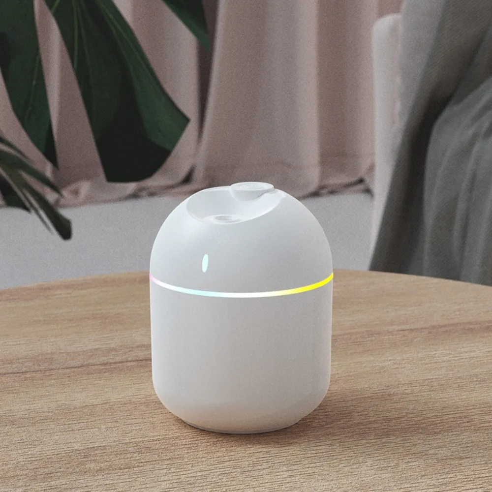 Humidificador de aire USB de 270ML con difusor de aroma de niebla fría, luz nocturna LED y función de protección contra apagado para el hogar y la oficina