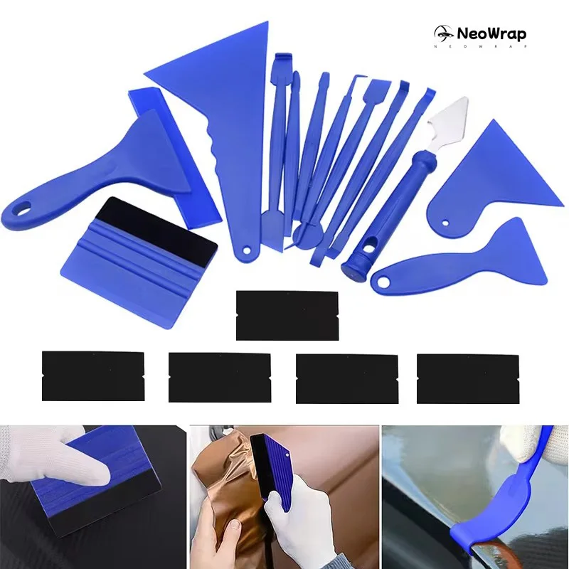 NeoWrap 18/10pcs Car Wrapping Tools Kit Vinyl Scraper Cutter Film Squeegee Set Plastic Wrap Tool Car Window Tinting Accessories