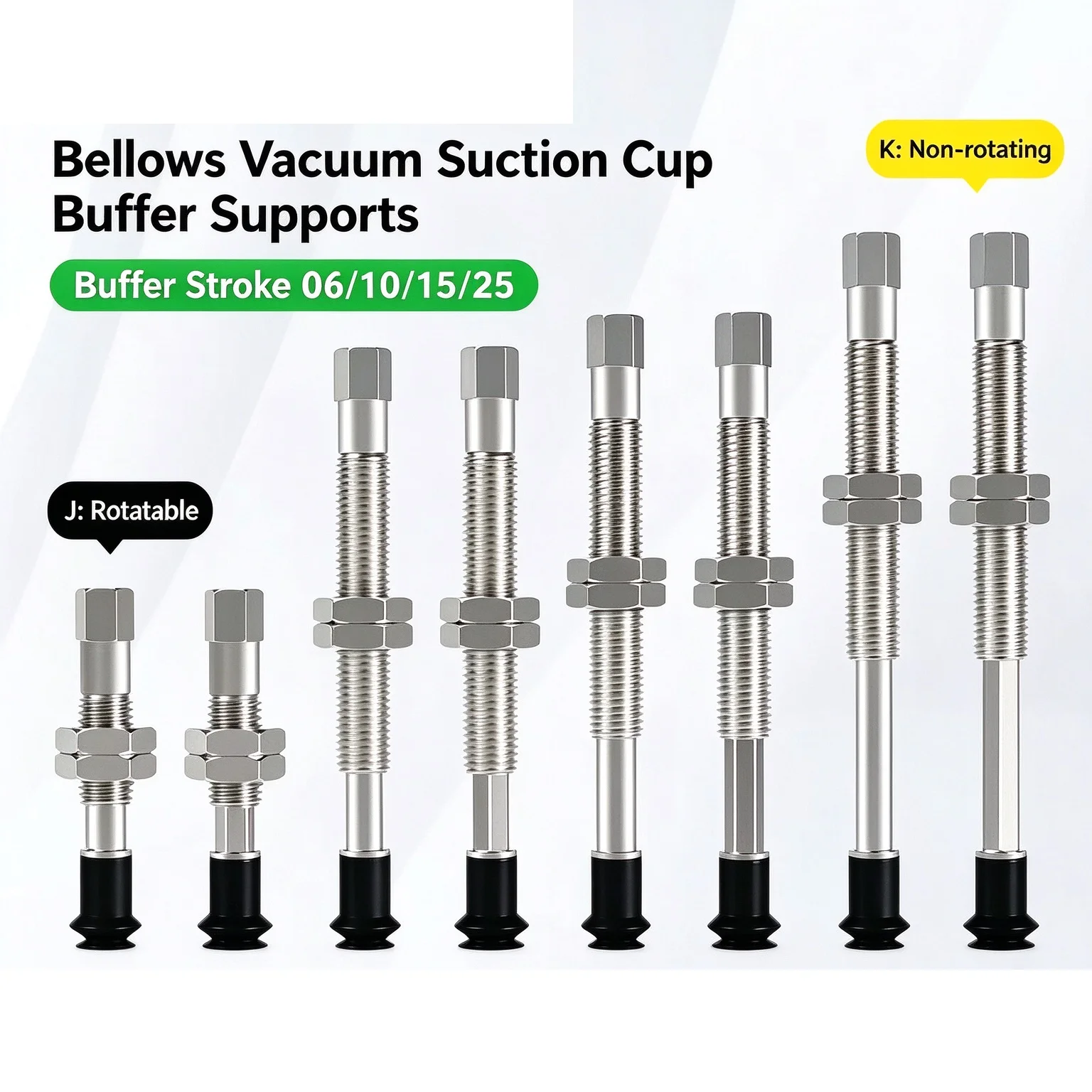 ZPT Series BNK BSK BNJ BSJ6 10 15 25-B5-A8 for Air Tools EP Industrial Vacuum Pad Suction Cup Pneumatic Buffer Fittings