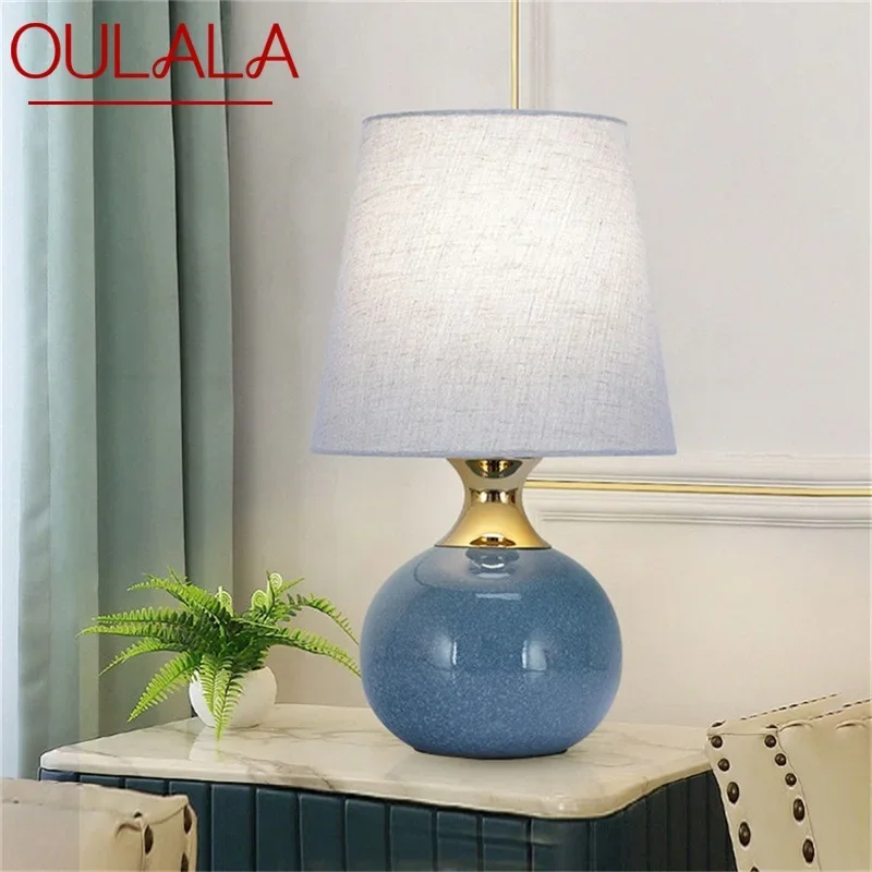 SOFEINA Touch Dimmer Table Desk Light Contemporary Ceramic Luxury Lamp Decorative for Home Bedside