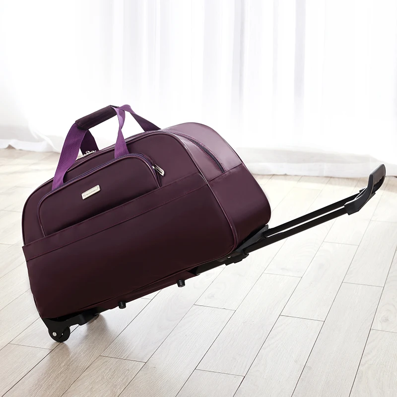 

Large Capaci Waterproof Lage Bag with Wheels Lightweight Handheld Foldable Travel Bag Faionable Busin Trip Che-In...