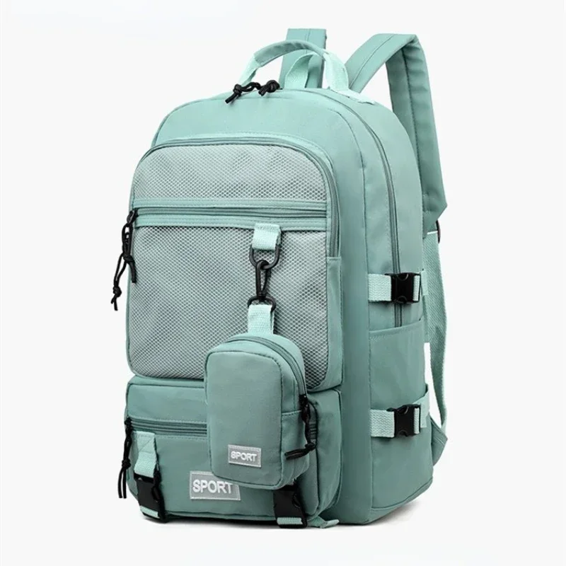 Oxford Solid Color 2024 New Product Backpack Large Capacity Zipper Softback Casual Backpack Arcuate Shoulder Strap Bag