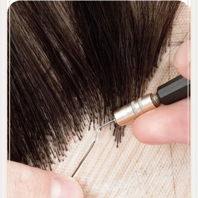 วิกผมมนุษย์ผ้าไหม PU ผู้ชาย Toupee หน่วย Mens Capillary Prosthesis ธรรมชาติชายผมเปลี่ยนระบบ Hairpiece 100% Human Hair